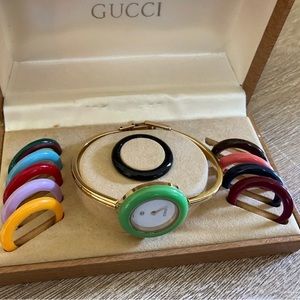 Vintage Gucci Watch with colored bezels